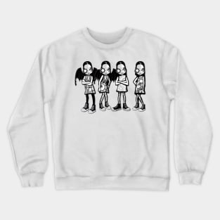 Delta Rose 4 girls black and white dresses Crewneck Sweatshirt